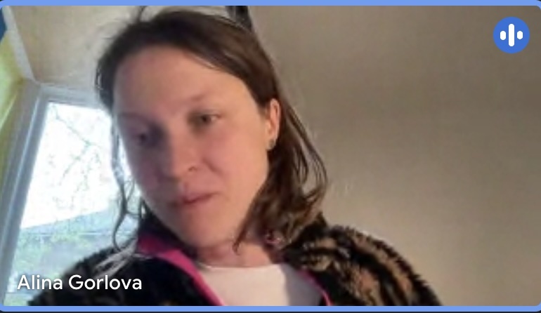 紀錄片《無跡可尋》導演艾莉娜．戈爾洛娃於烏克蘭首都基輔接受《報導者》越洋訪問。（攝影／張子午）